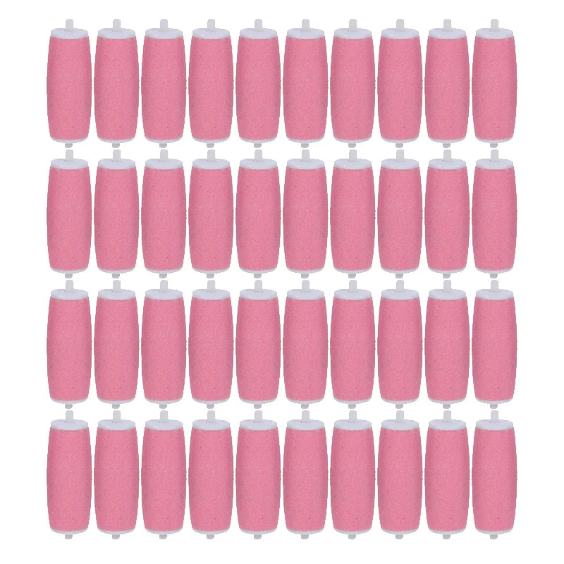 40-Pack Foot File Replacement Rollers – Callus & Dead Skin Remover Foot File Replacement Heads Oasis Select PInk