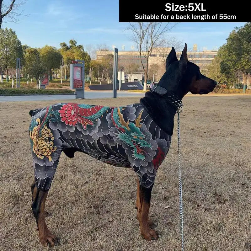 Four Seasons Universal Dog Pet Tattoo Vest Thin Light Breathable Pet Clothes Funny Cool Close-fitting Dog Cat Tattoo T-shirt Oasis Select 5XL