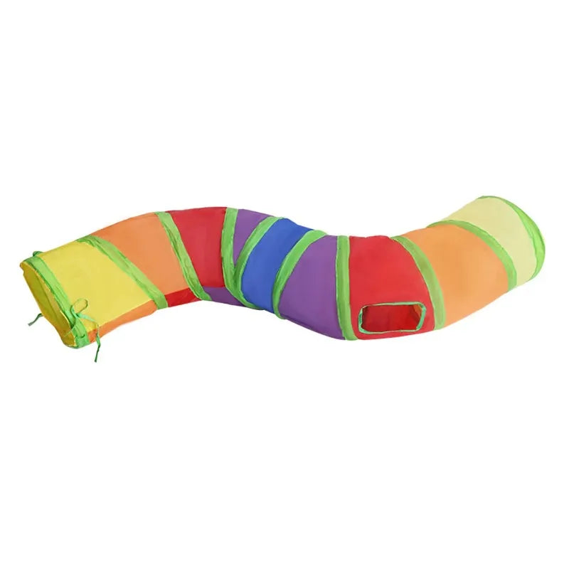 Collapsible Cat Play Tunnel Portable Interactive Entertainment Tube Multifunctional Toy for Kitten Puppy Daily Play Oasis Select