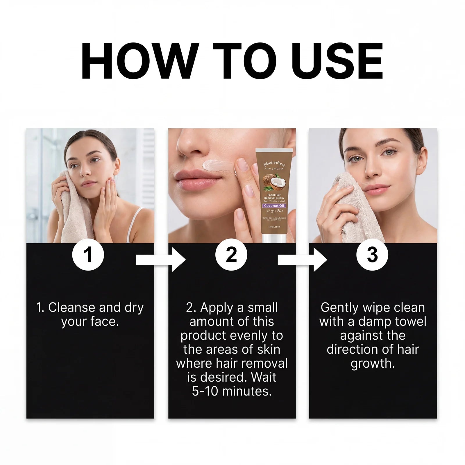 Mild Facial Hair Removal Cream – Smooth Skin, 100g Hair Removal Cream Oasis Select