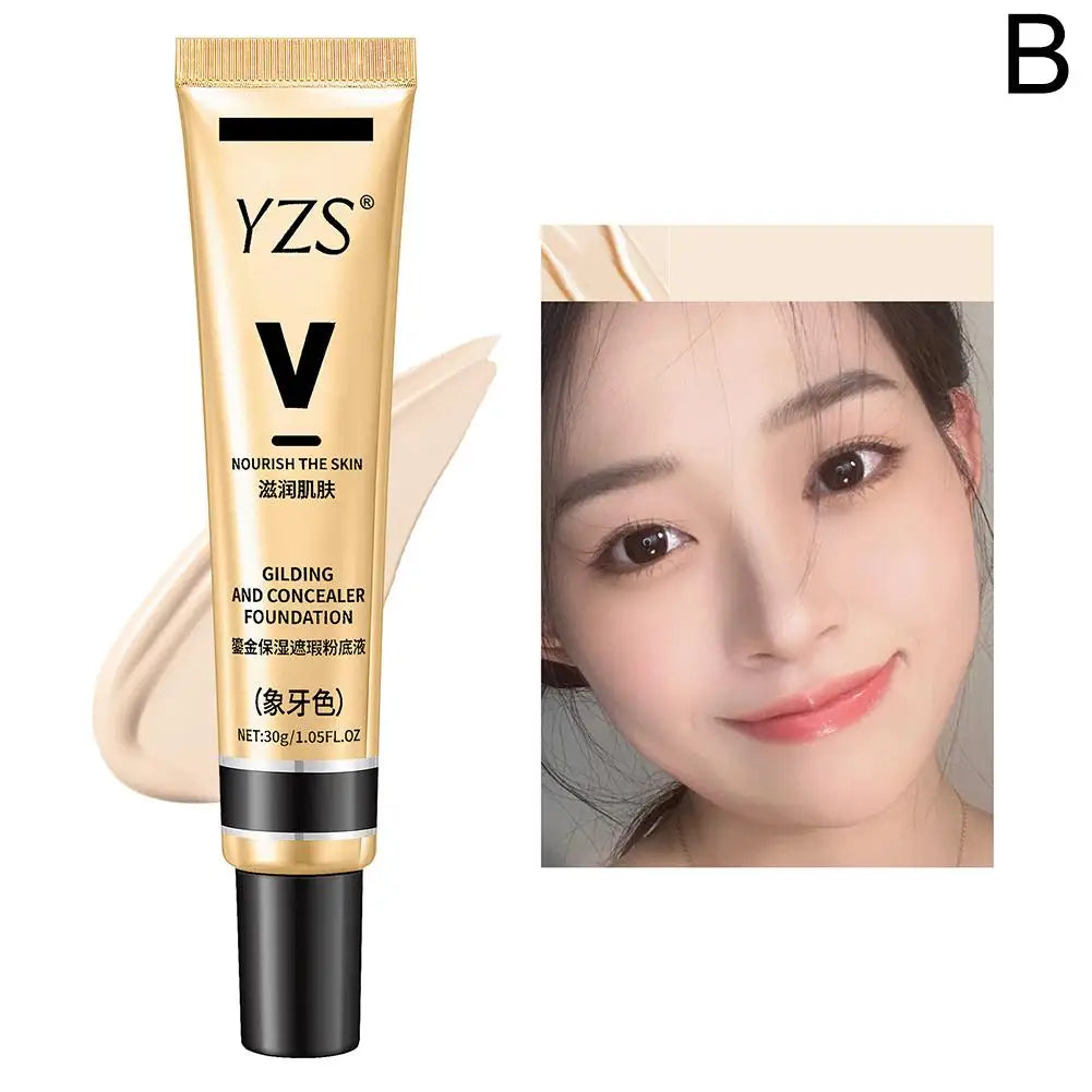 Waterproof Full Coverage Liquid Foundation Primer & Concealer Liquid Foundation Oasis Select 01 Ivory white