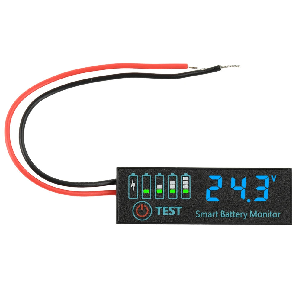 DC 7-55V Battery Charge Indicator Digital Voltmeter Voltage Tester Electric Vehicles Lithium Battery Capacity Power Indicators Oasis Select Blue light 1