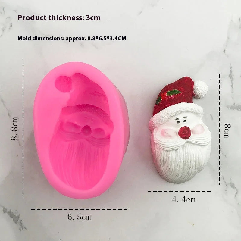 Santa Claus Hat Silicone Mold Christmas Cookie Mold Chocolate Fondant Cake Decoration Tool Oasis Select Two