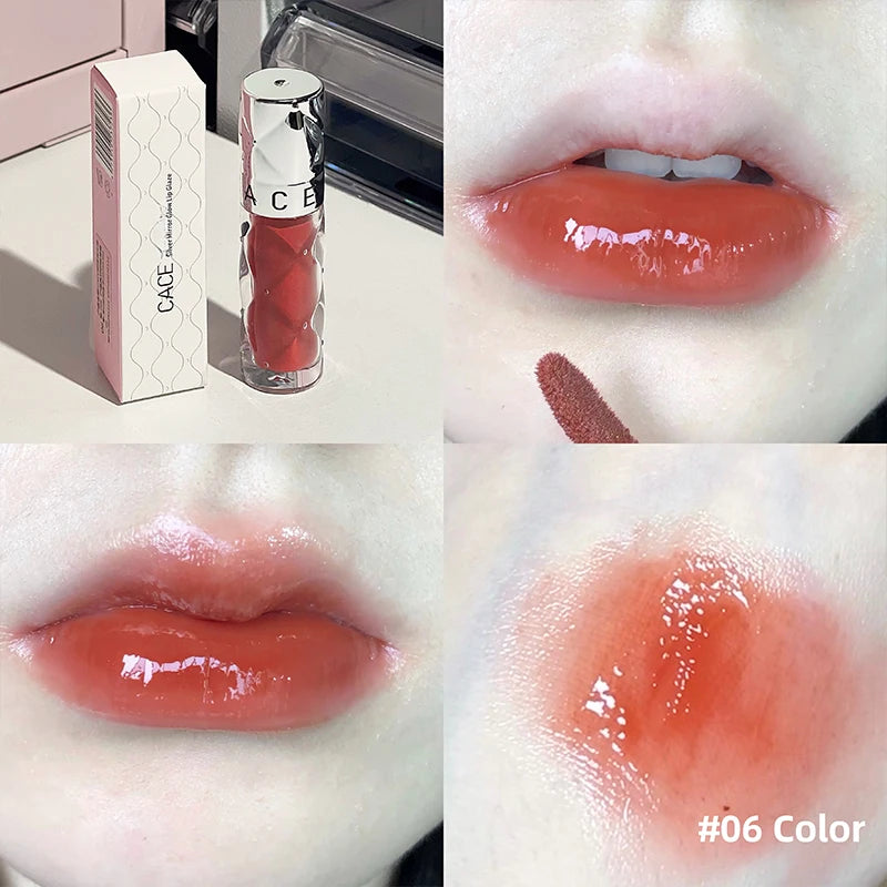 CACE Crystal Lip Gloss – Hydrating Mirror Glaze Lip Tint
