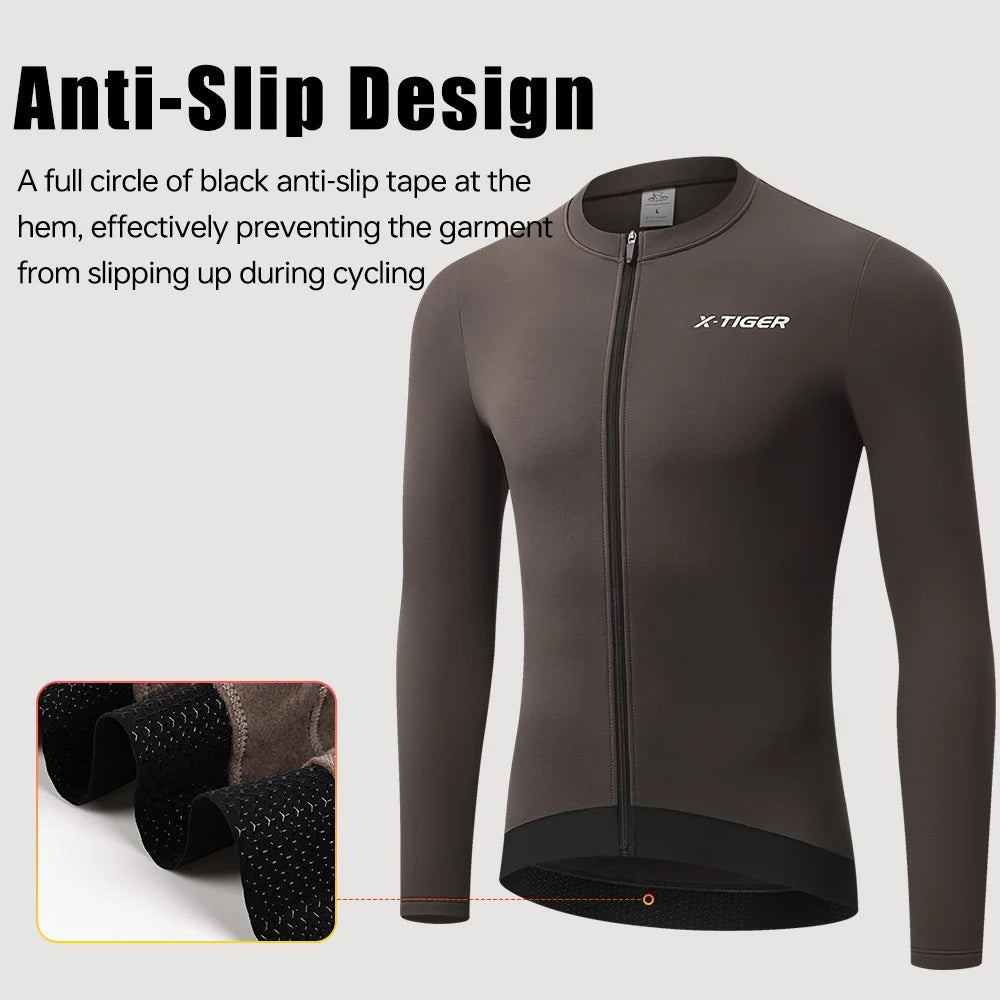 X-TIGER Winter Warm Men's Cycling Jersey Fleece Bicycle Warm Jacket Road MTB Clothes Multicolor Bicycle clothing Oasis Select