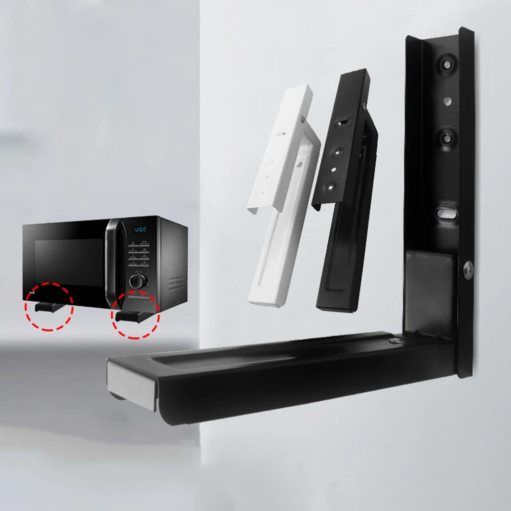 2-pcs Adjustable Length Kitchen Retractable Folding Bracket Steel Microwave Wall Mounting Brackets High-quality Oasis Select