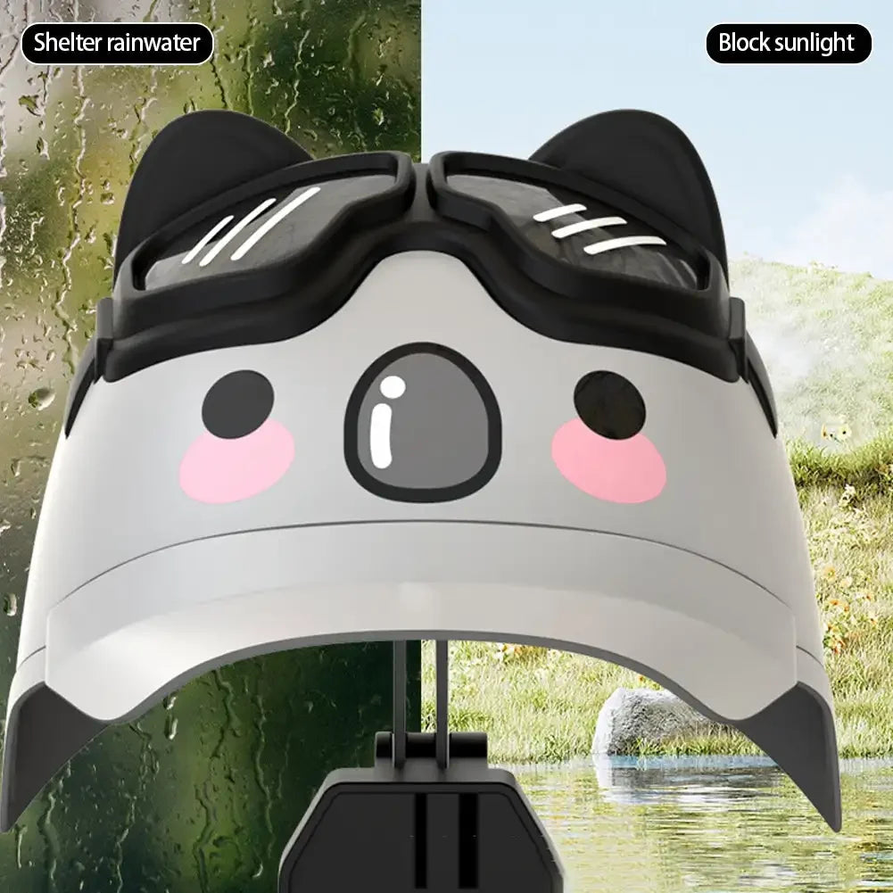 Cartoon Helmet Motorcycle Phone Holder | Waterproof Sunshade Mount