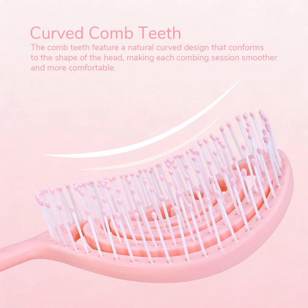 Sakura Pink Hair Brush Set – Round, Spiral & Paddle Brush Hair Brush Set Oasis Select