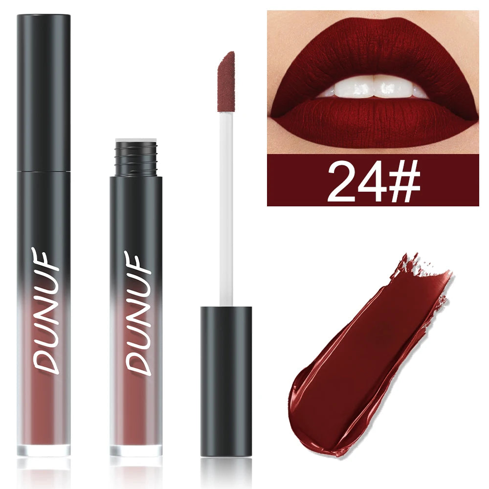 DUNUF 32 Multi-purpose Matte Lip Glaze Long-lasting Moisturizing Non-stick Halloween Lip Gloss Lipstick Oasis Select 24
