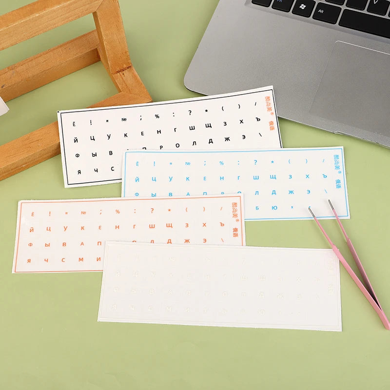 [Russian Language] Tear-Off Film Keyboard Sticker Desktop Laptop Key Sticker Single Film Universal Side Engraving Sticker Oasis Select