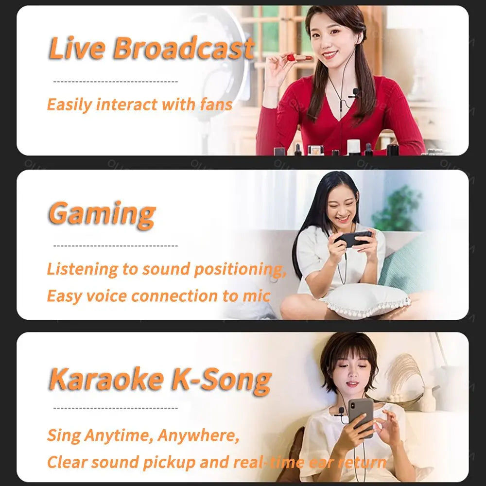 Digital Chip Wired Earphone 3.5mm AUX/Type C 9D HiFi Surround HD MIC In-Ear Karaoke Headsets For Samsung Huawei Xiaomi iPad PC Oasis Select