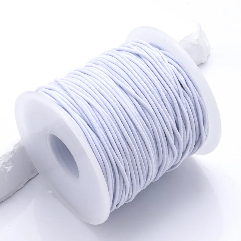 50M/Roll Elastic Cord 1mm Stretchy String Sturdy Bracelet String Elastic String for Bracelets Jewelry Making DIY Crafts Beading Oasis Select White 1.0mm X 50m