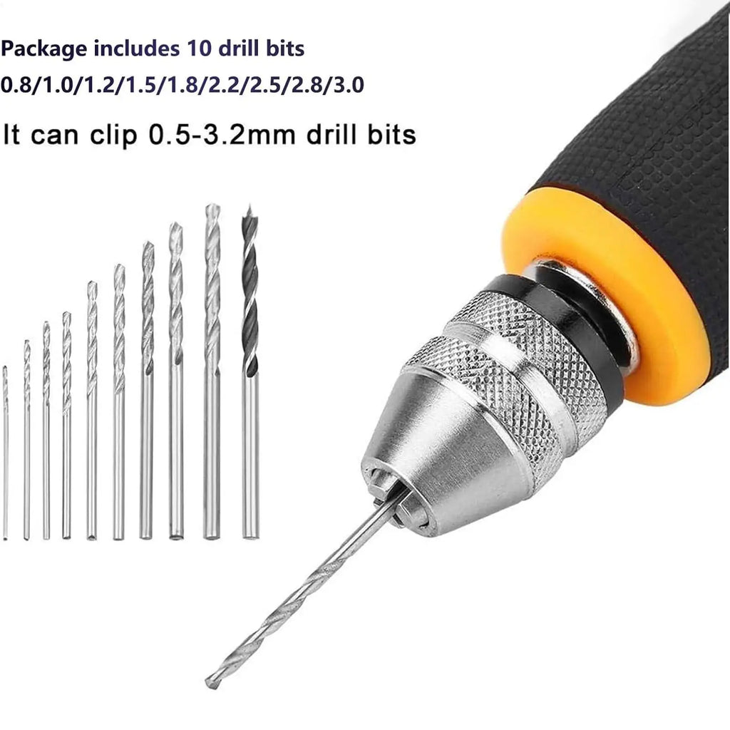 Hand Drill Set Woodworking Drilling Tools Mini Hand Drill Tool Portable Tool Set For Models Hobby DIY Jewelry Craft Hand tools Oasis Select