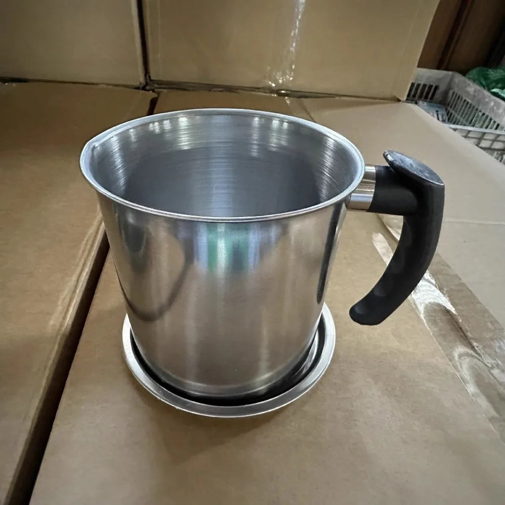 44 Oz Capacity Candle Making Pouring Pot Heat-Resistant Handle DIY Double Boiler Wax Melting Pot Stainless Steel Oasis Select