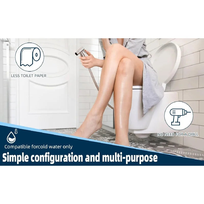 1PC Sprayer Hook Holder Free Nail Stainless Steel Toilet Bathroom Attachment Wall Shower Head Holder Oasis Select