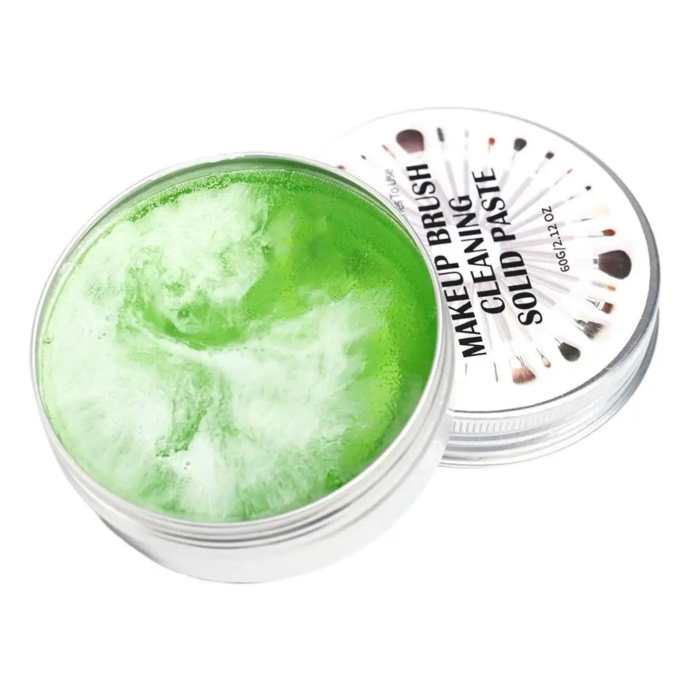 Makeup Brush Cleaner Soap with Silicone Mat for Synthetic & Natural Makeup Brushes & Sponges Deeply Cleans Waterproof Makeup Oasis Select F-60g