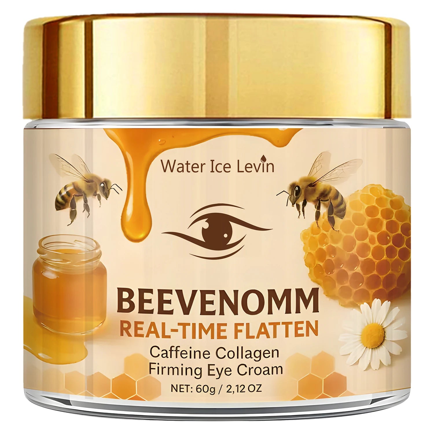 Bee Venom & Caffeine Firming Eye Cream – Dark Circles & Wrinkles Firming Eye Cream Oasis Select YELLOW 60g