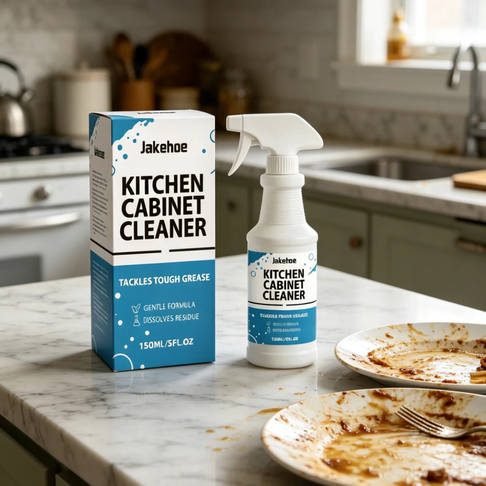 Jakehoe Kitchen Cleaner Deep Cleaning Oil Stain Remover Dissolves Residue Rich Foam Gentle Ingredient Kitchen Degreaser 150ml Oasis Select