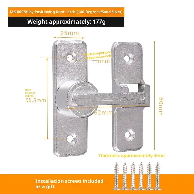 Zinc Alloy 90° Sliding Door Latch | Luminous Barn Gate Bolt