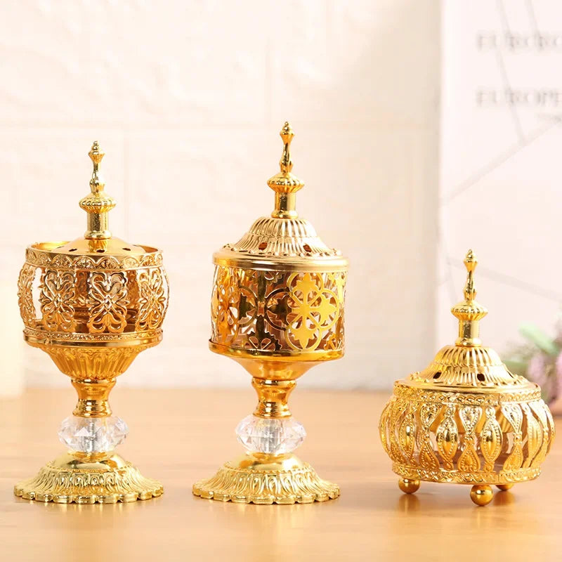 2Pack Mahendra Incense Cones with 1pc Hollow Incense Burner Set，for Yoga Meditation，Home Fragrance Sandalwood Patchouli Lasting Oasis Select