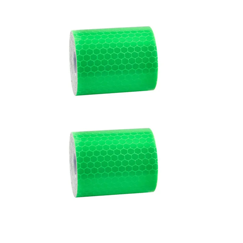 1/2/3pcs Car Reflective Tape Decor Decals Car Warning Safety Reflectante Tape Film Car Reflector Sticker Car Access Exterior 1M Oasis Select 2pcs-1M-green