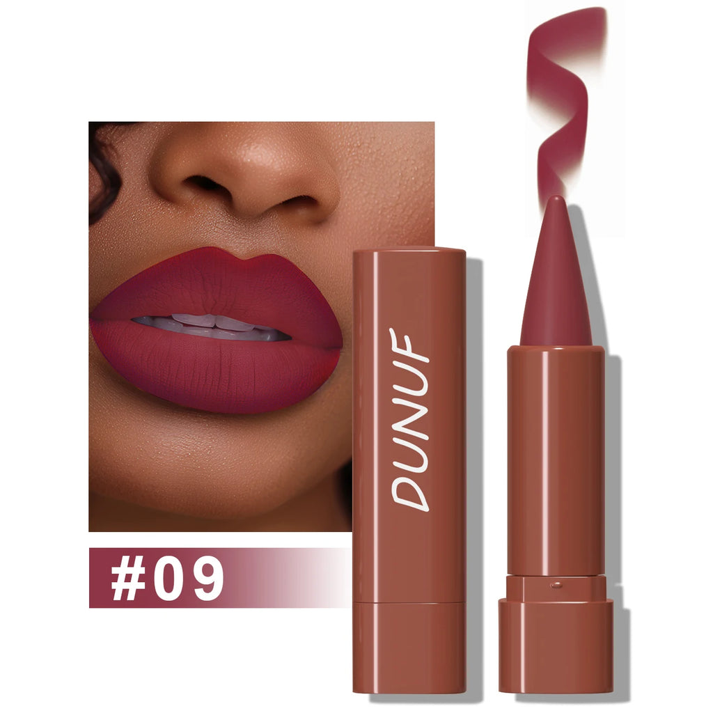 Matte Lip Gloss Lip Liner Lipstick, 1pcs Waterproof Velvet Long Lasting Non-Stick Cup, Nude Y2K Christmas Valentine's Day Gifts Oasis Select 09