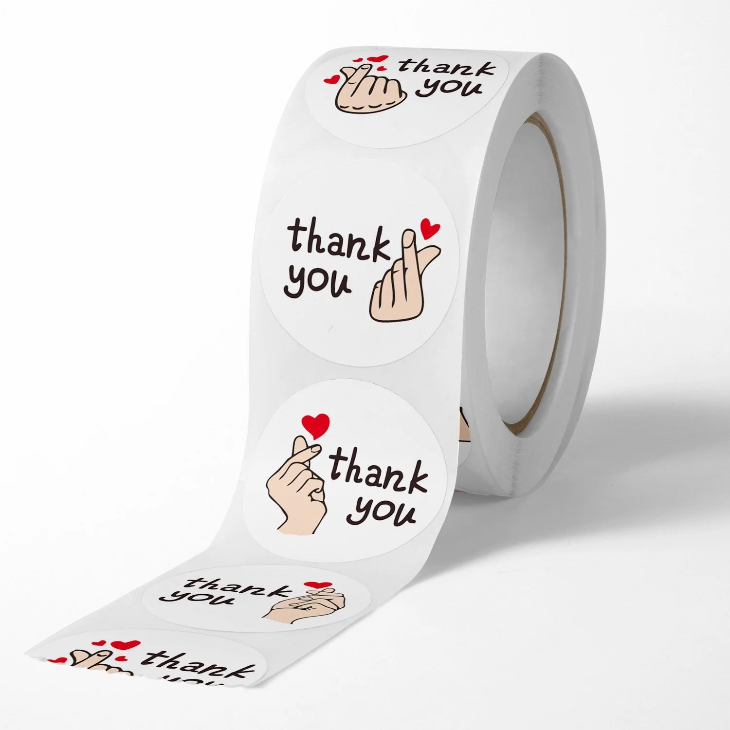 500pcs/Roll 1 Inch Red Heart Shaped Thank You Stickers, For Gift Packaging, Envelope Sealing, Small Business Office Supplies, Oasis Select