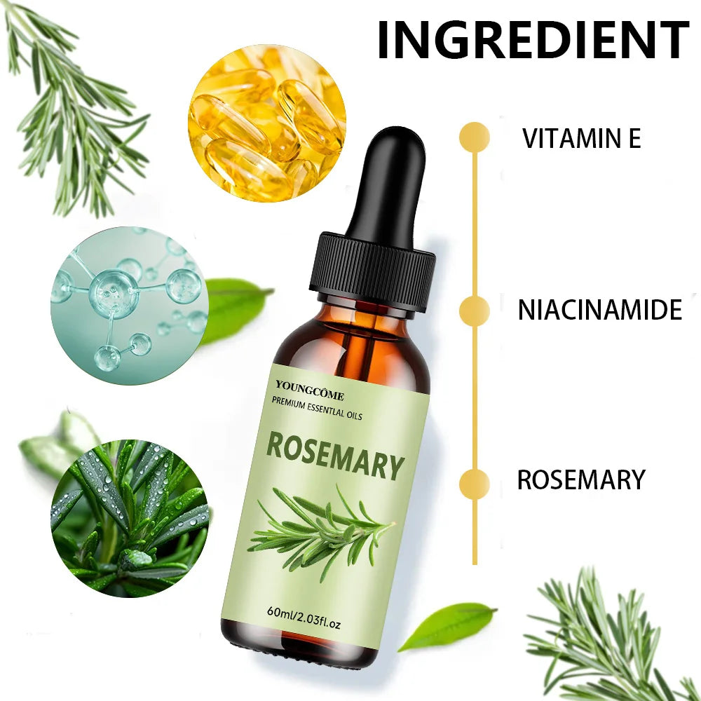 YOUNGCOME Rosemary Essential Oil for Hair & Body Care Rosemary Hair Oil Oasis Select