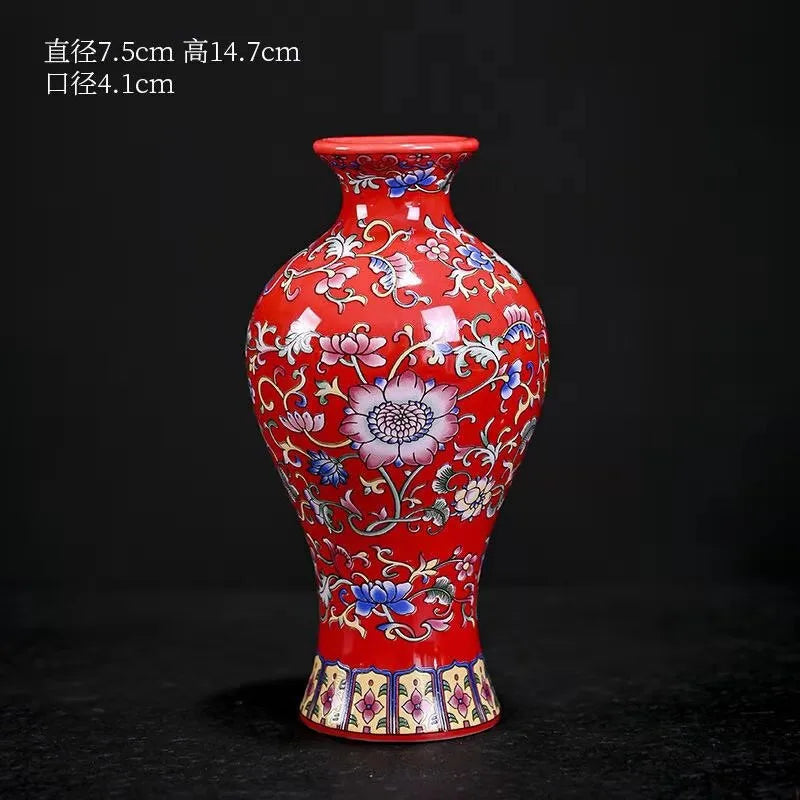 Chinese Table Top Antique Blue And White Porcelain Vase Decoration Crafts Small Ceramic Flower Arrangement Oasis Select Uu