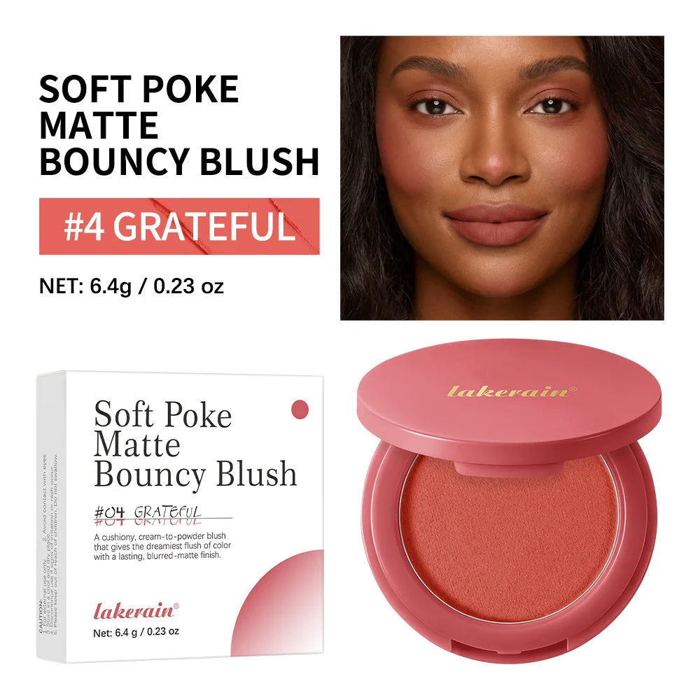 7 Colors Soft Matte Blush Makeup Cushiony Bouncy Texture Long-Lasting Luminosity Airy & Lightweight Liquid Blush Natural Flush Oasis Select 04