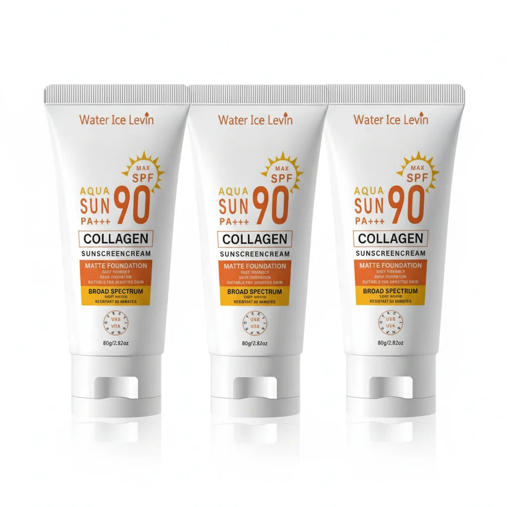 SPF 90 Collagen Sunscreen Cream – Matte, Reef Safe, Sensitive Skin Sunscreen Cream Oasis Select Ivory 80g