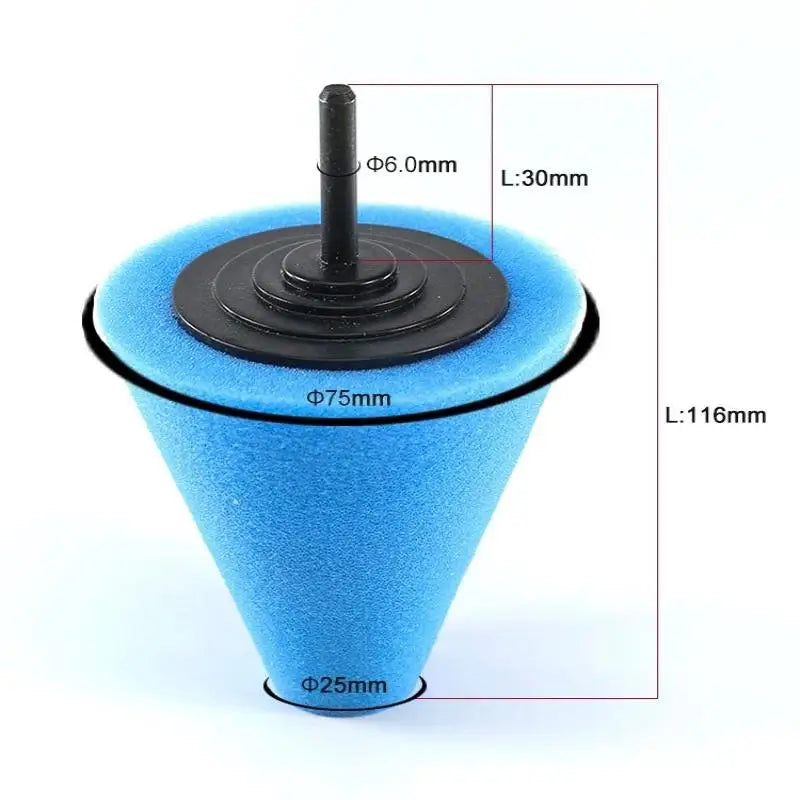 Automobile Hub Polishing Sponge with 2 Grinding Heads, Ideal for Metals, Plastic, Conical Shaped Wheels Oasis Select