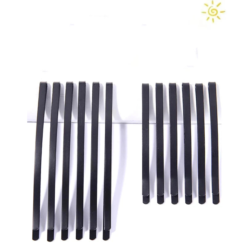 Black Bobby Pins Set – 10pcs Metal Hair Clips for Women & Girls