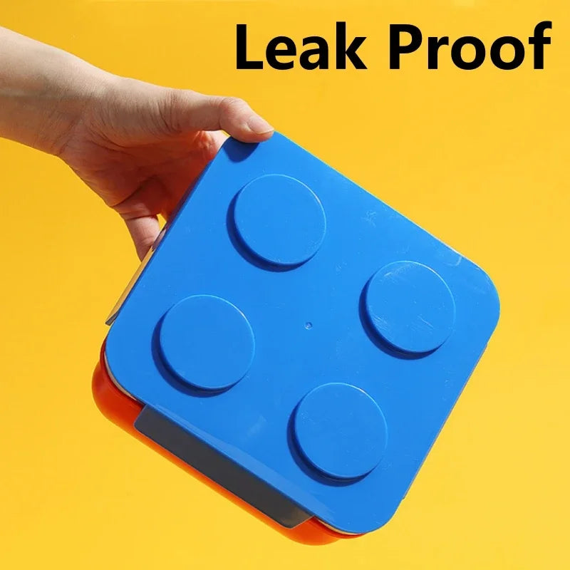Lunch Box DIY Building Block Portable Modular for Children Student Outdoor Picnic Bento Food Storage Container Fruit Salad Box Oasis Select