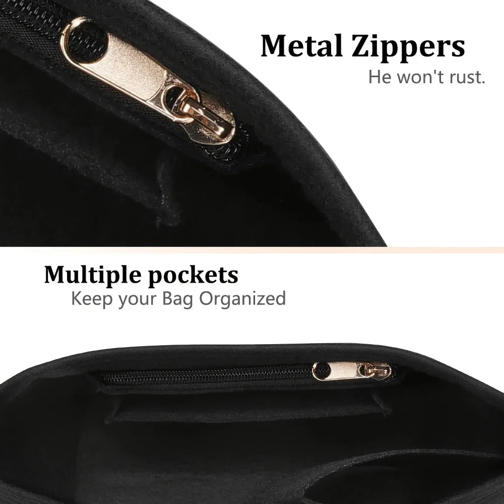 Felt Insert Lining Cosmetic Bag Fits For LongChamp,Handbag Support Liner Organizer Makeup Pouch Oasis Select