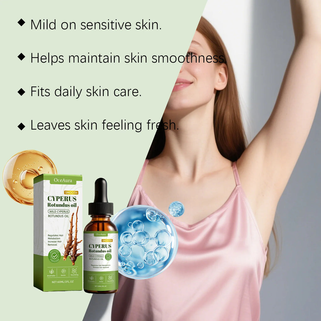 Hair Removal Care Oil Soothe Redness Irritation Slow Hair Growth Gentle Natural Depilation Oil For Armpit Leg Private Area Oasis Select