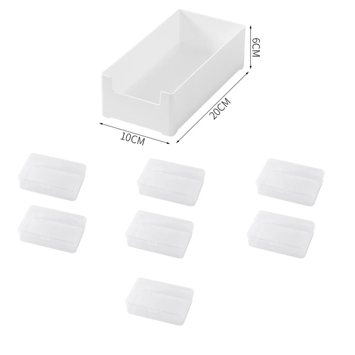 Cable Organizer Box Set Clear Plastic Storage For Chargers Desktop Office Home Produce Desk Fridge Container Basket Holder Oasis Select set