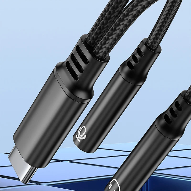USB-C to Dual 3.5mm Audio Adapter DAC Microphone Connector Cable for Phone15 16 Oasis Select