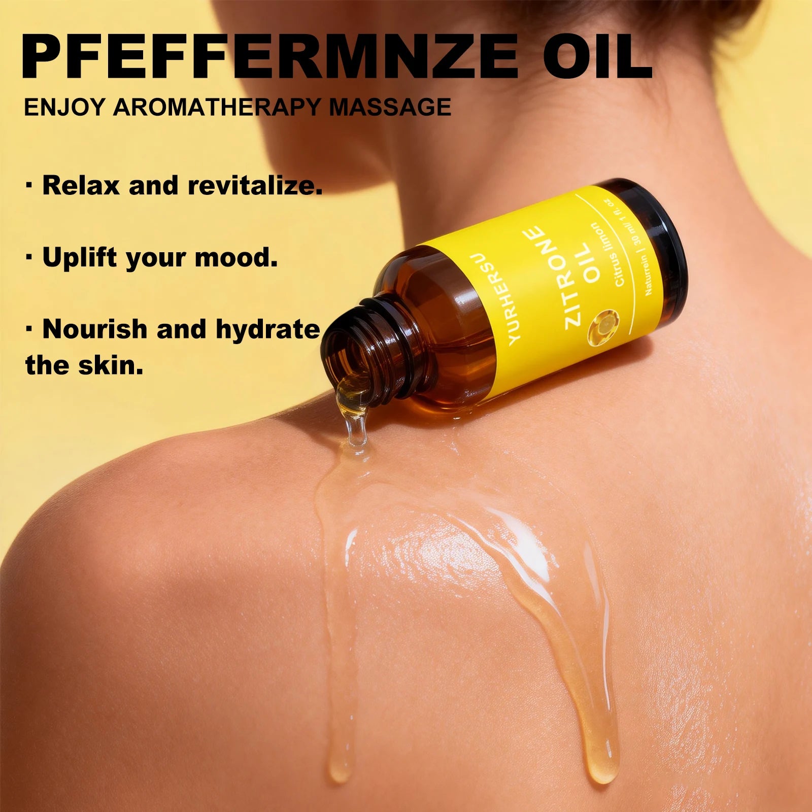 YURHERSU Pure Lemon Essential Oil 30ml – Brightening Skin Care Pure Essential Oil Oasis Select