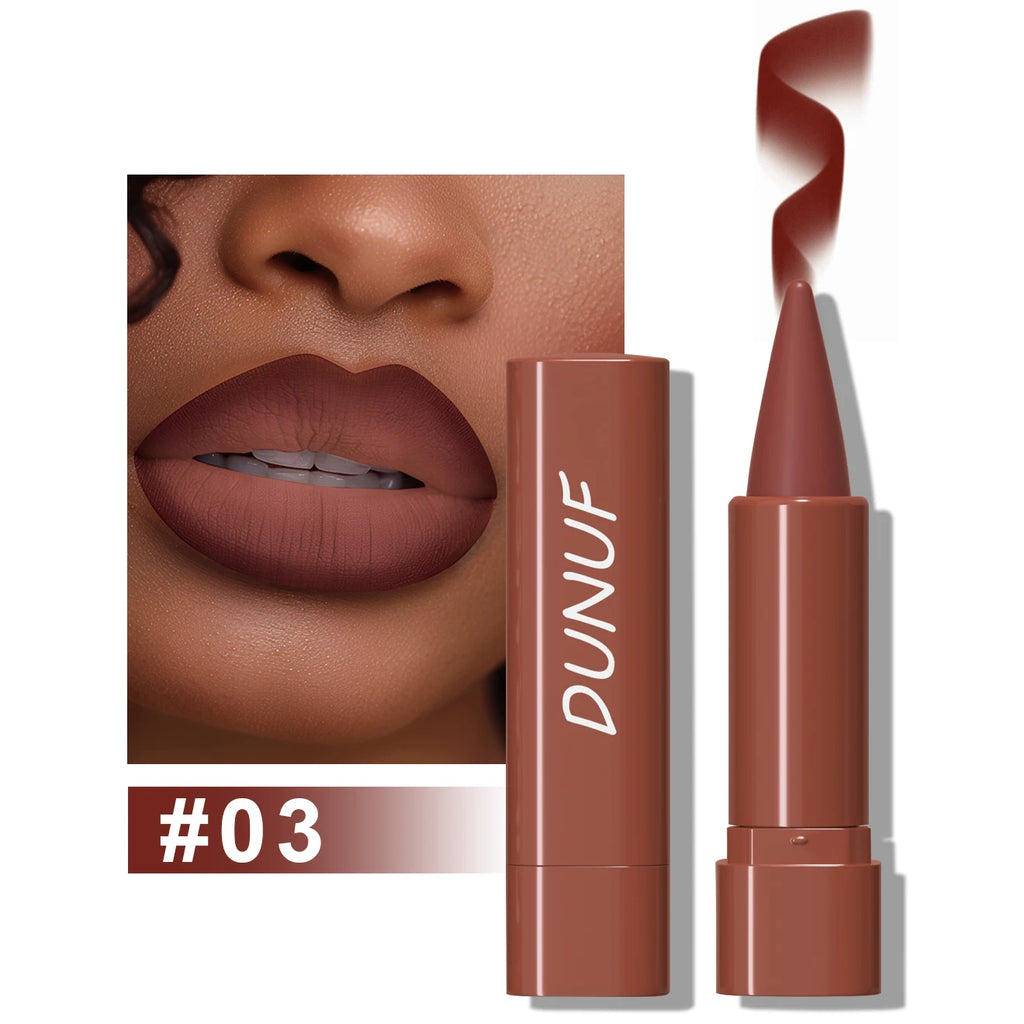 Matte Lip Gloss Lip Liner Lipstick, 1pcs Waterproof Velvet Long Lasting Non-Stick Cup, Nude Y2K Christmas Valentine's Day Gifts Oasis Select 03