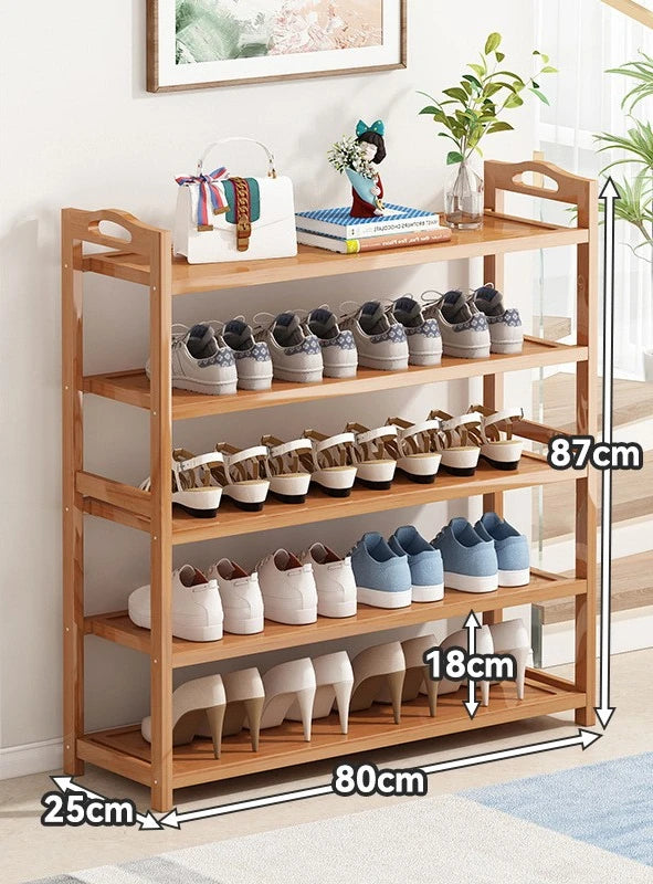 Simple household floor standing shoe rack, multi-layer space saving dormitory storage, economical small shoe cabinet Oasis Select Five layers 80cm