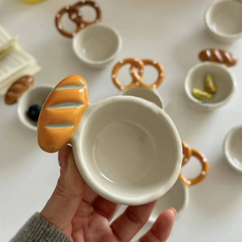 Ceramic Dipping Sauce Dish Creative Theme Restaurant Ceramic Dishes Stick Wrapped Dishes Saline Alkali Dishes Oasis Select