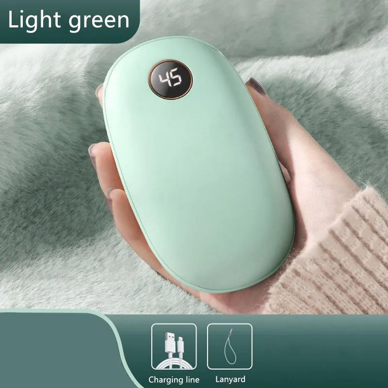 10000mAh USB Rechargeable Winter portable Hand Warmer Mobile Power Handheld Warmer Heater Outdoor Traveling Hiking Power Bank Oasis Select 03 5000mAh
