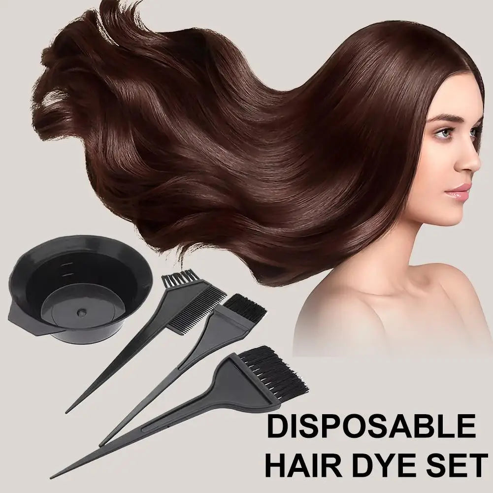 4-Piece Hair Dye Brush & Bowl Kit – Home & Salon Set Hair Dye Tool Kit Oasis Select