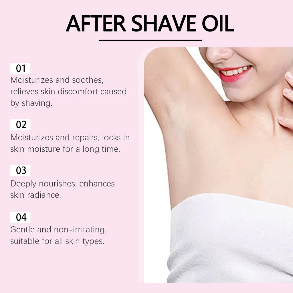 Strawberry Vanilla After Shave Care Oil 90ML Women Smooth Skin Moisturizes Soft Serve Hair removal Shave Oil After Shave Oil﻿ ﻿ Oasis Select