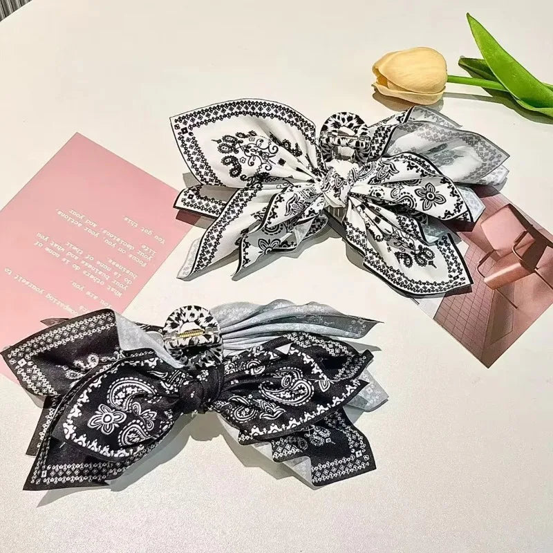 1pc New Double-Sided Cashew Flower Love Grabbing Clip Butterfly Knot Hair Clip Summer Vacation Shark Clip Fashion Oasis Select