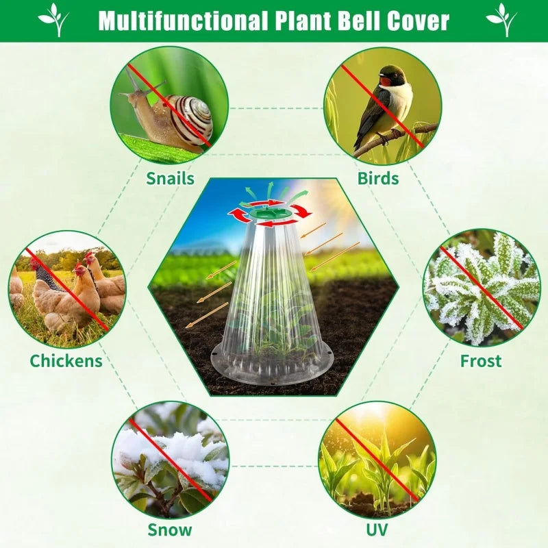 5/10PCS Plant Protective Cover Vegetable Snail Collar Seedling Protector Caps Agricultural Garden Supplies Accessories Oasis Select
