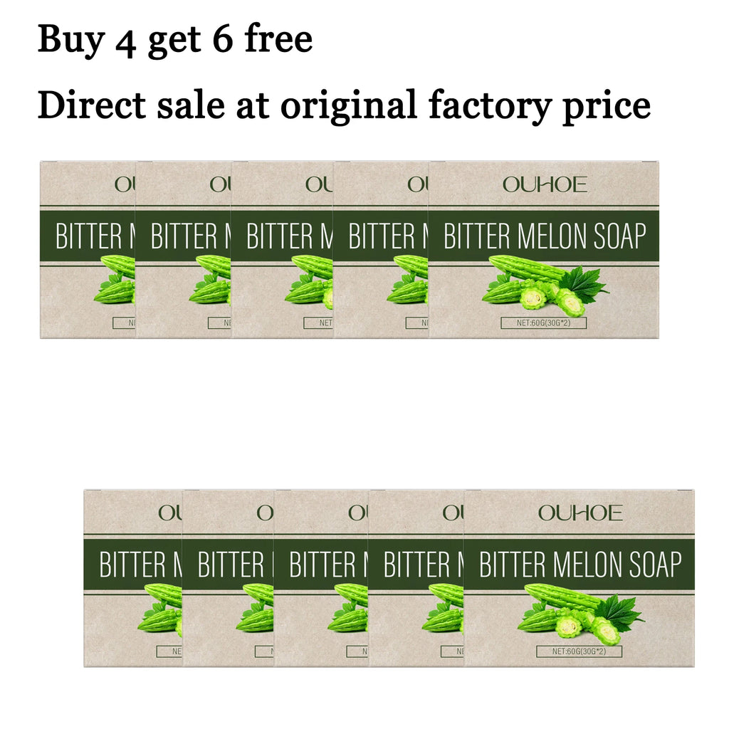 60G Bitter Melon Body Soap Bar Cleaning Skin Dirts Hydrating Remove Dead Skin Improve Smoothness Oil Control Refreshing Soap Bar Oasis Select buy 4 free 6 United States