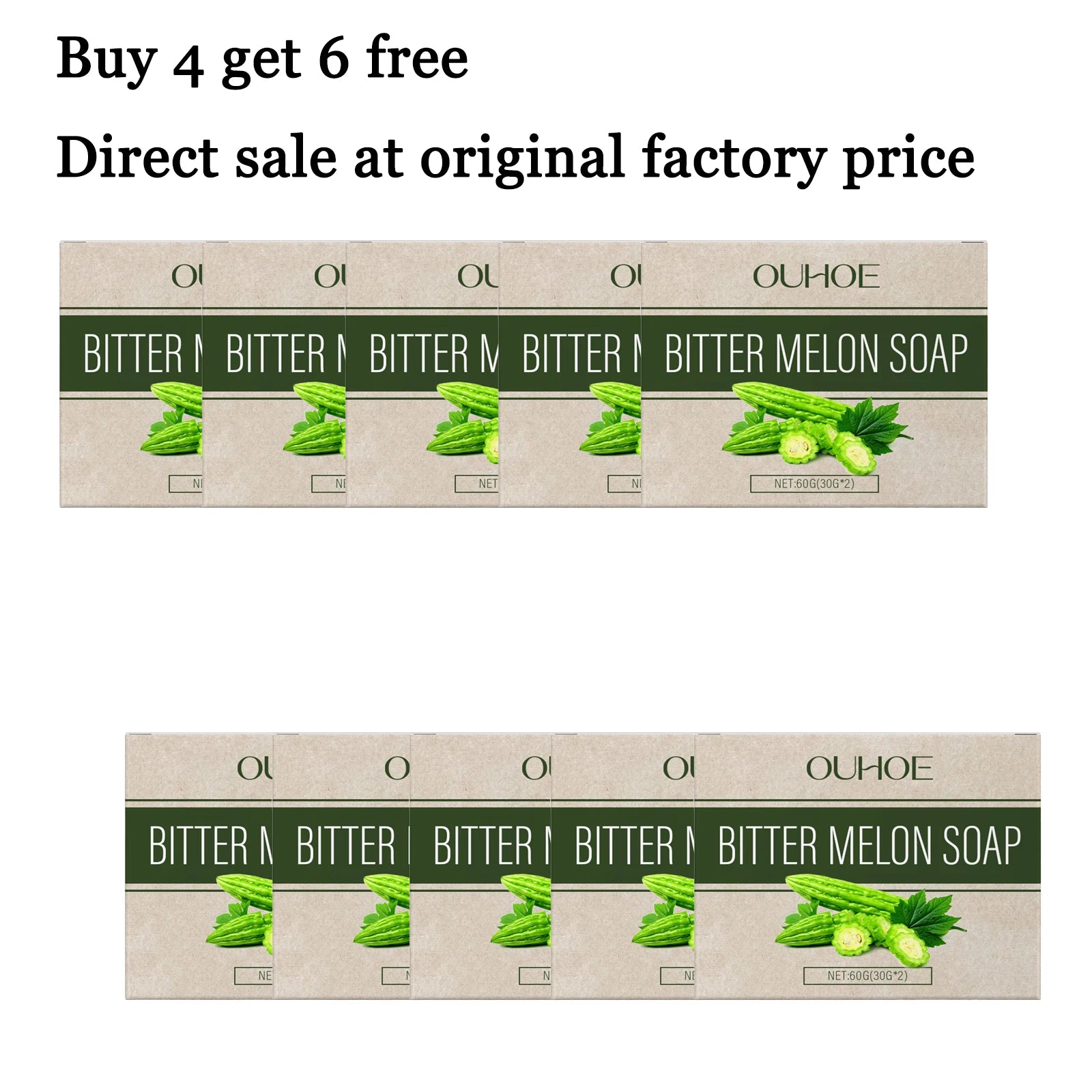 60G Bitter Melon Body Soap Bar Cleaning Skin Dirts Hydrating Remove Dead Skin Improve Smoothness Oil Control Refreshing Soap Bar Oasis Select buy 4 free 6 United States