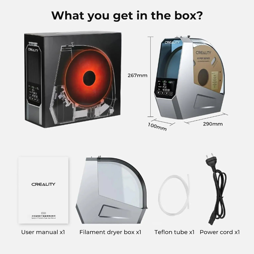 New Creality Space Pi Filament Dryer Box Upgraded Filament Storage Dehydrator 1kg 3D Printer Filament Dryer Box Storage Holder Oasis Select